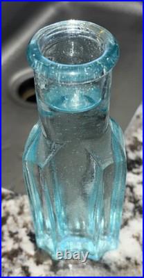 Antique 1860 Western Aqua Spice Sauce Bottle Found San Francisco California