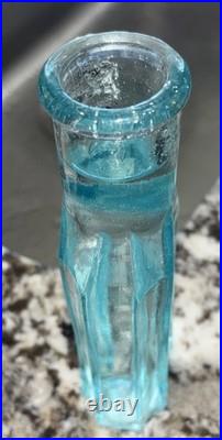 Antique 1860 Western Aqua Spice Sauce Bottle Found San Francisco California
