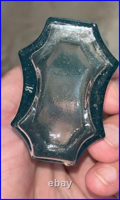 Antique 1860 Western Aqua Spice Sauce Bottle Found San Francisco California