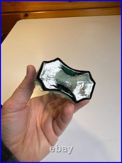 Antique 1860 Western Spice Sauce Bottle Aqua San Francisco California Rolled Lip