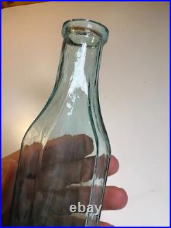 Antique 1860 Western Spice Sauce Bottle Aqua San Francisco California Rolled Lip