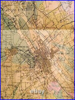 Antique 1914 Map San Francisco Bay Region Napa Oakland San Jose Livermore #17061