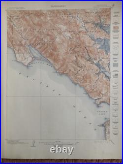 Antique 1914 US Geological Atlas San Francisco California San Mateo Folio Maps