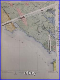 Antique 1914 US Geological Atlas San Francisco California San Mateo Folio Maps