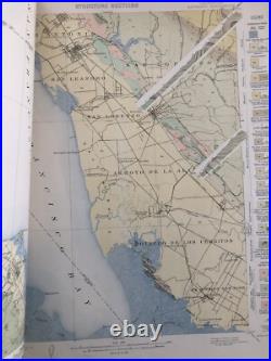 Antique 1914 US Geological Atlas San Francisco California San Mateo Folio Maps