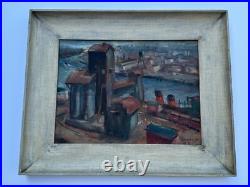 Antique American Impressionist Painting California San Francisco Regionalism Wpa