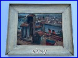 Antique American Impressionist Painting California San Francisco Regionalism Wpa