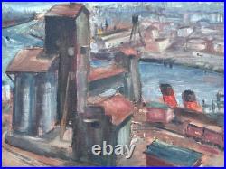 Antique American Impressionist Painting California San Francisco Regionalism Wpa