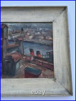 Antique American Impressionist Painting California San Francisco Regionalism Wpa