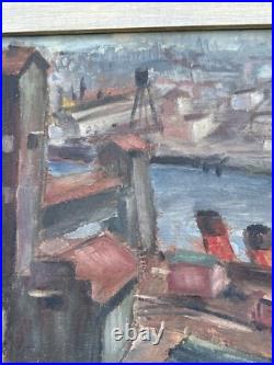 Antique American Impressionist Painting California San Francisco Regionalism Wpa