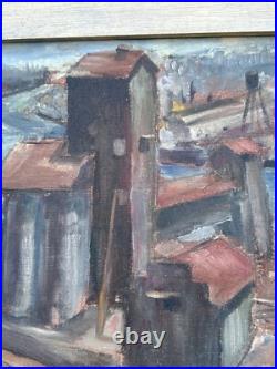 Antique American Impressionist Painting California San Francisco Regionalism Wpa