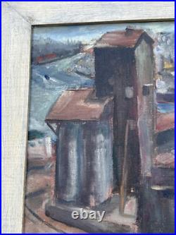 Antique American Impressionist Painting California San Francisco Regionalism Wpa