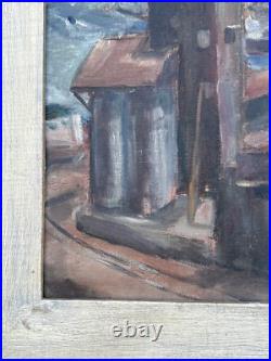 Antique American Impressionist Painting California San Francisco Regionalism Wpa