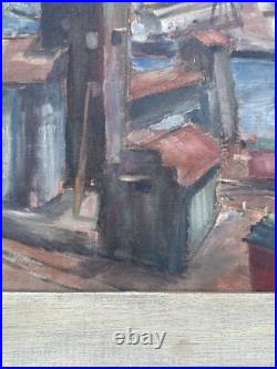 Antique American Impressionist Painting California San Francisco Regionalism Wpa