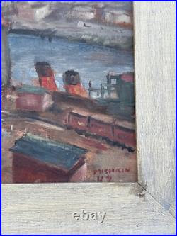 Antique American Impressionist Painting California San Francisco Regionalism Wpa
