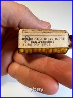 Antique Boericke & Runyon THUJA Bottle Label Contents San Francisco California