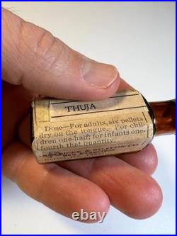 Antique Boericke & Runyon THUJA Bottle Label Contents San Francisco California