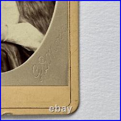 Antique CDV Photograph Adorable Little Girl Beautiful Long Hair San Francisco CA