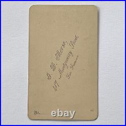 Antique CDV Photograph Adorable Little Girl Beautiful Long Hair San Francisco CA