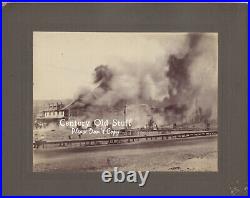Antique Photo of the Oct 1902 Fire in Tuolumne, CA West Side Lumber Offices