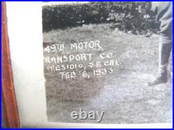 Antique Photograph U. S. ARMY 49th MOTOR TRANSPORT COMPANY 1933 Presidio GIVINS