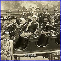 Antique RPPC Real Photograph Postcard San Francisco CA Cliff House Tour Car