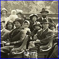 Antique RPPC Real Photograph Postcard San Francisco CA Cliff House Tour Car