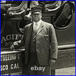 Antique RPPC Real Photograph Postcard San Francisco CA Cliff House Tour Car