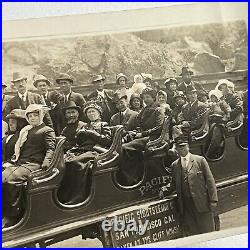 Antique RPPC Real Photograph Postcard San Francisco CA Cliff House Tour Car