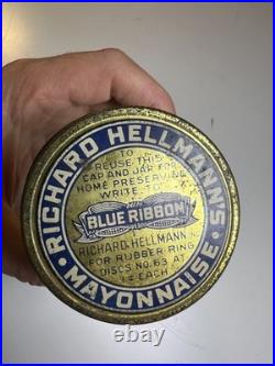 Antique Richard Hellmann's Ribbon Mayonnaise Jar San Francisco California Label