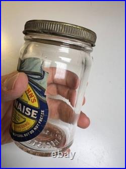 Antique Richard Hellmann's Ribbon Mayonnaise Jar San Francisco California Label