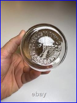 Antique Richard Hellmann's Ribbon Mayonnaise Jar San Francisco California Label