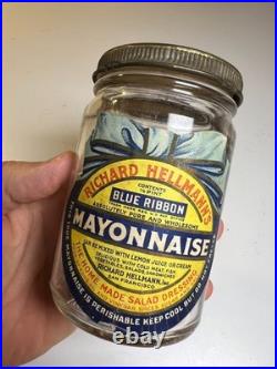Antique Richard Hellmann's Ribbon Mayonnaise Jar San Francisco California Label
