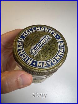 Antique Richard Hellmann's Ribbon Mayonnaise Jar San Francisco California Label