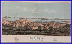 Antique San Francisco 1854 Lithograph Henry Bill Matted, Framed Original D. 1854