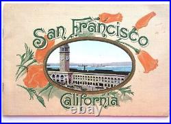 Antique San Francisco Illustrated Travel Booklet Color Brochure c1917 Souvenir