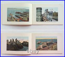 Antique San Francisco Illustrated Travel Booklet Color Brochure c1917 Souvenir