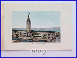 Antique San Francisco Illustrated Travel Booklet Color Brochure c1917 Souvenir