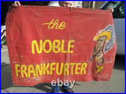 Antique San Francisco The Noble Frankfurter Original Polk Street Banner Sign