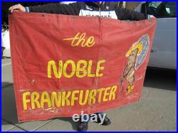 Antique San Francisco The Noble Frankfurter Original Polk Street Banner Sign