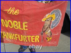 Antique San Francisco The Noble Frankfurter Original Polk Street Banner Sign