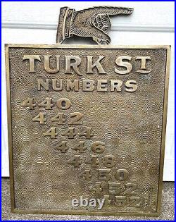 Antique historic Tenderloin District sign Turk Street San Francisco California