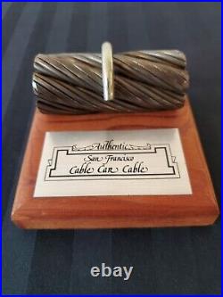 Authentic San Francisco Cable Car Cable From 1979 With Coa & Box