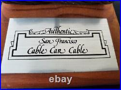 Authentic San Francisco Cable Car Cable From 1979 With Coa & Box