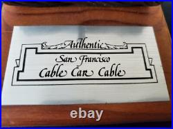 Authentic San Francisco Cable Car Cable From 1979 With Coa & Box