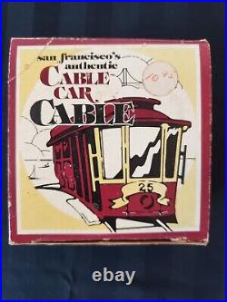 Authentic San Francisco Cable Car Cable From 1979 With Coa & Box