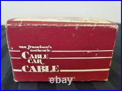 Authentic San Francisco Cable Car Cable From 1979 With Coa & Box