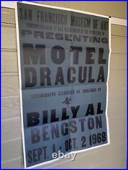BILLY AL BENGSTON Motel Dracula Exhibition Poster San Francisco Art Museum 1968