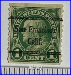 Benjamin Franklin USA Stamp Green 1 Cent Seltene. San Francisco Calif