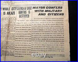 Best 1906 San Francisco Earthquake California Fire Disaster 1st Report Newspaper